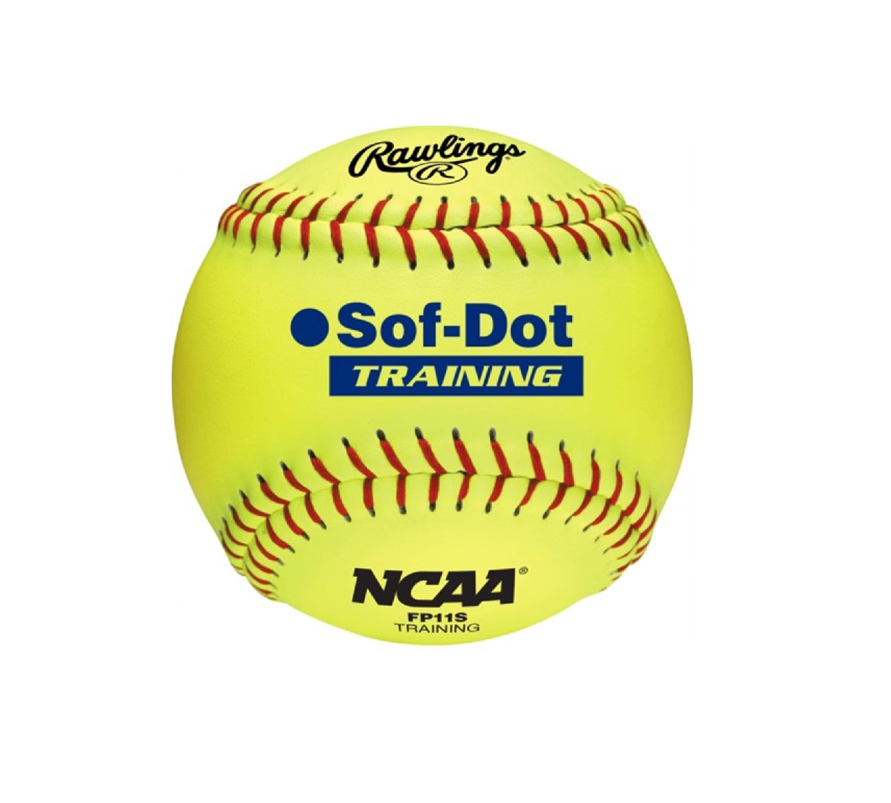 RAWLINGS NCAA SOFT POLY-CORE  FASTPITCH INDOOR TRAINING BALLS (dozen), Size: 11"