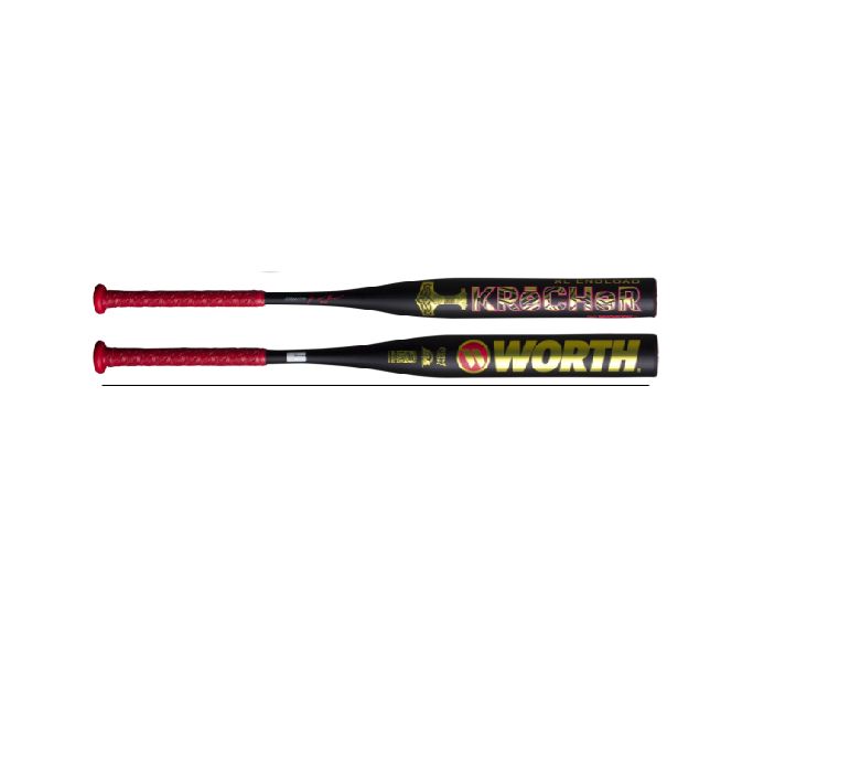 WORTH BEDLAM SLOWPITCH BAT 1PC 12.75" XL LOAD X868 TECHNOLOGY-KRECHER, Bat Weight: 26