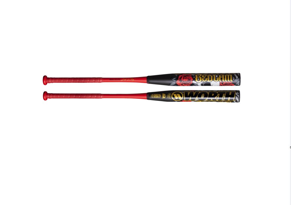 WORTH BEDLAM SLOWPITCH BAT - 2PC 12" XXL LOAD - X868 TECHNOLOGY, BAT WEIGHTS: 25