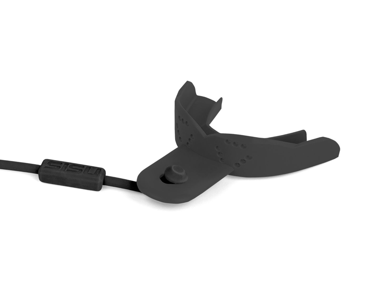 SISU TETHER YOUTH MOUTHGUARD, Colour: CHARCOAL BLACK, Size: YOUTH