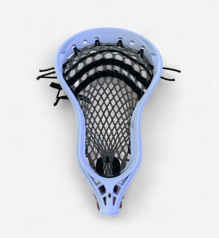 CUSTOM STRUNG Stringking White Mark 2T Lacrosse Head w/ Stringking Heather Gray Type 5S (semi-soft) Mesh