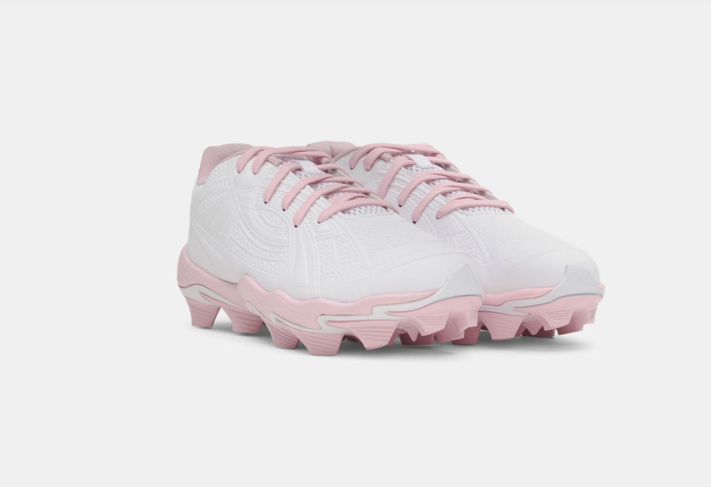 Under Armour Glyde Sola RM Junior Molded Cleats, Ball Glove Colour: White/Pink, Size: 11k