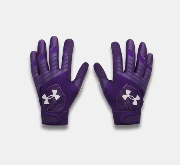 Under Armour Clean Up Batting Gloves - Youth, Colour: Purple, Size: YS