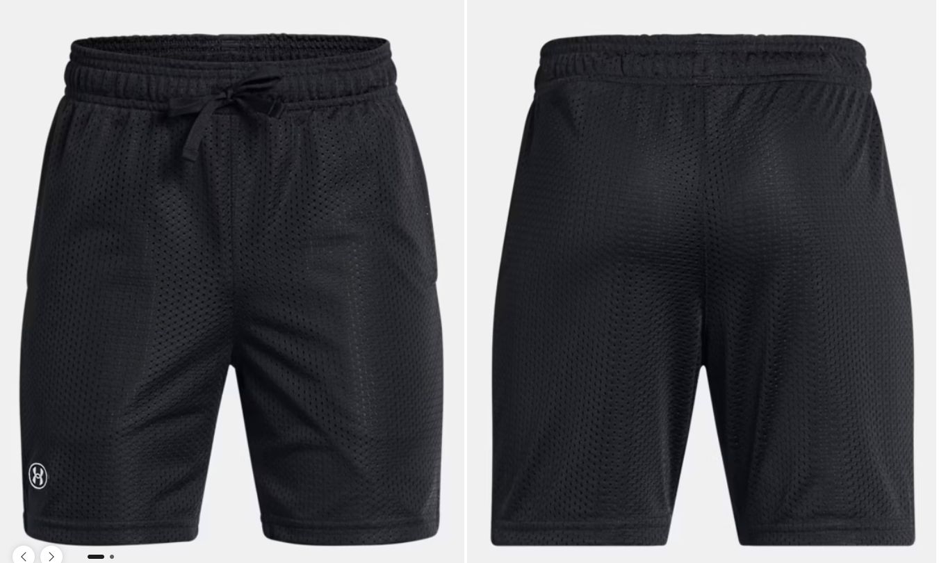 UNDER ARMOUR ICON MESH SHORTS, Size: YMED
