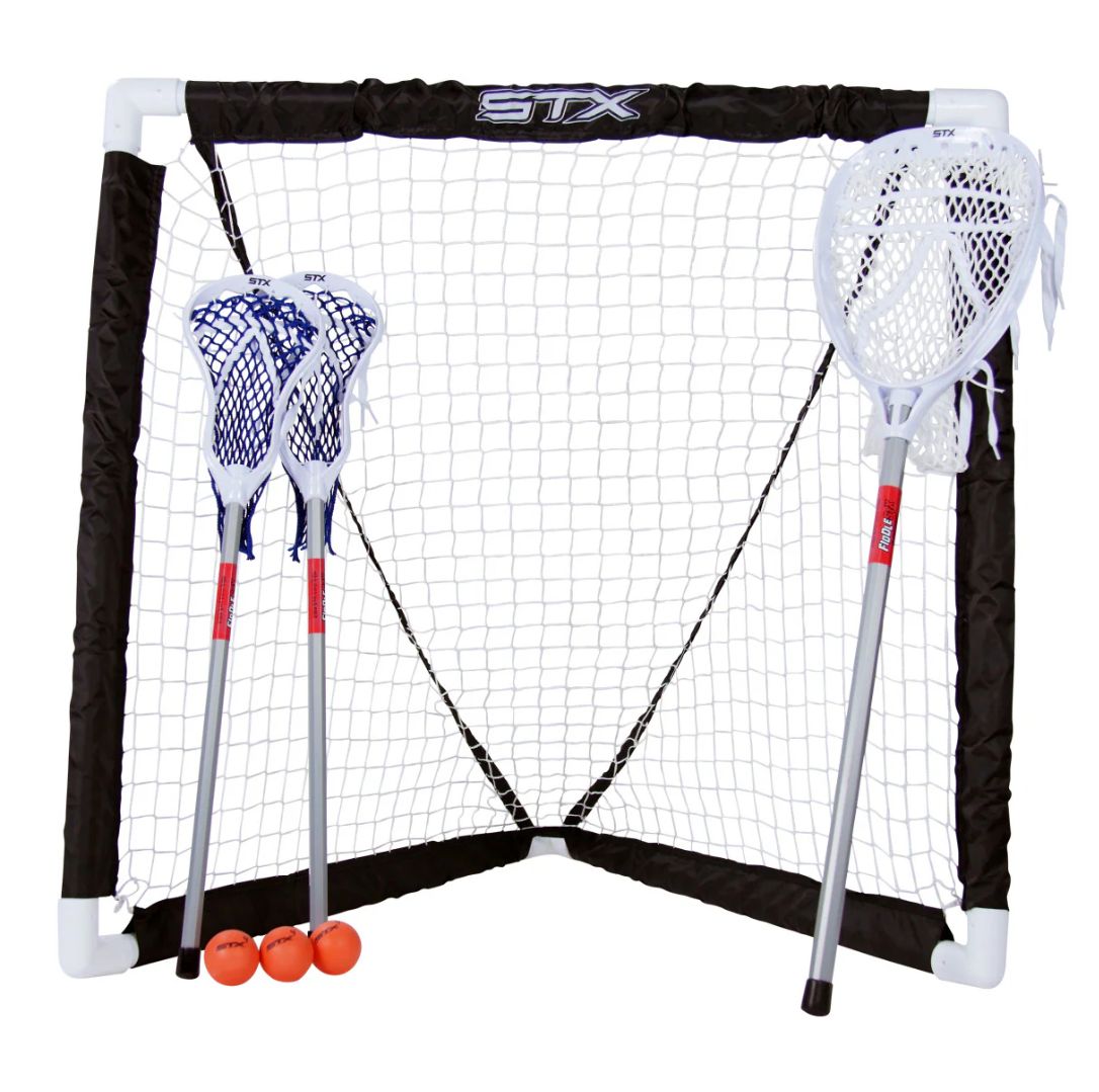 STX FIDDLESTX LACROSSE SET - 3 STICKS &amp; GOAL