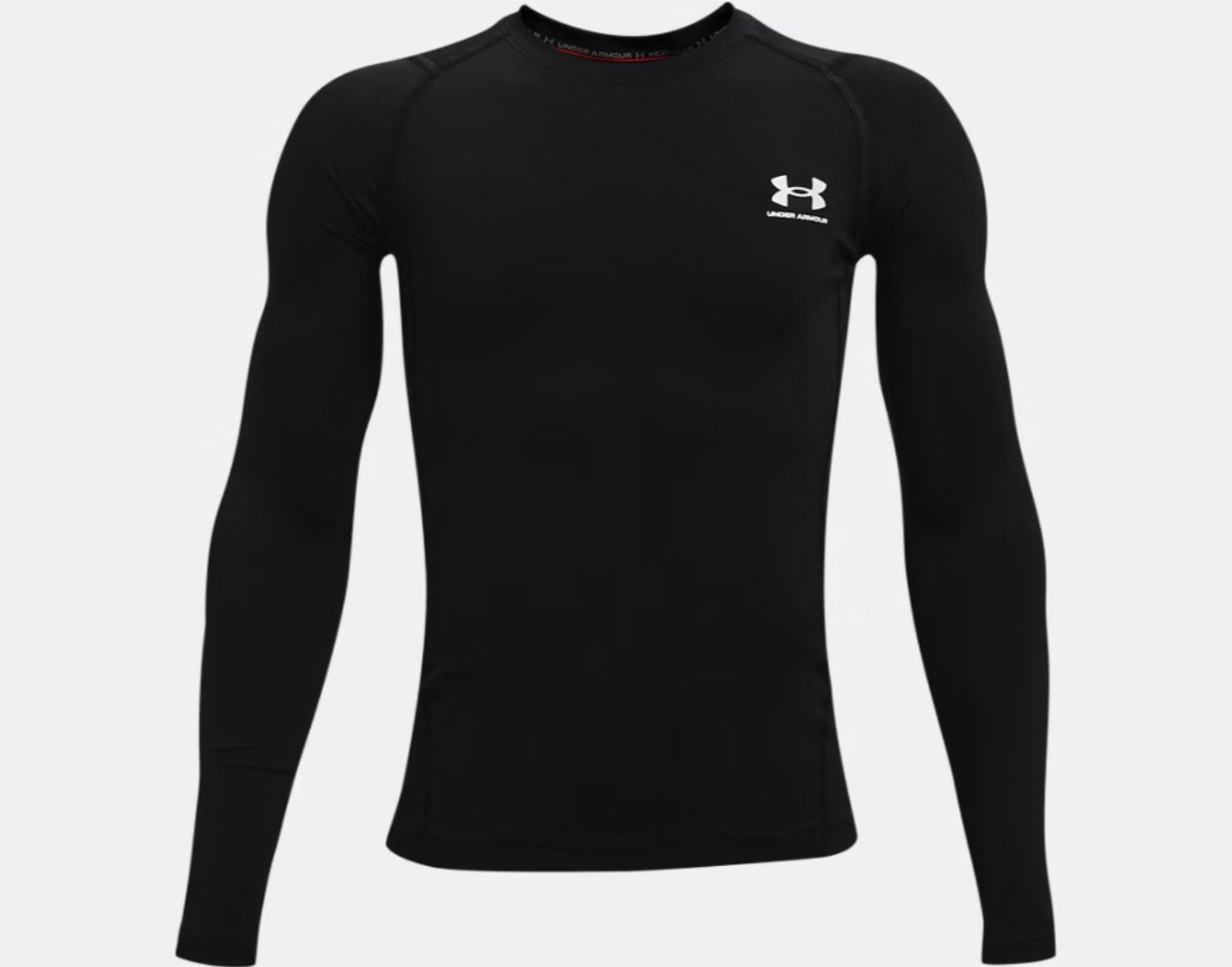 UNDER ARMOUR BOY'S HEATGEAR LONGSLEEVE COMPRESSION SHIRT, Colour: BLACK, Size: YOUTH XS