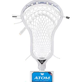 East Coast Dyes Atom Lacrosse Head - Strung, HEAD COLOUR: Ghost, Mesh/String Colours: White/White