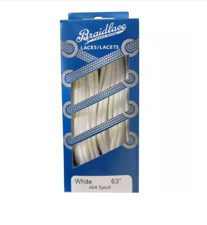 BRAIDLACE SHOELACE, COLOR: WHITE
