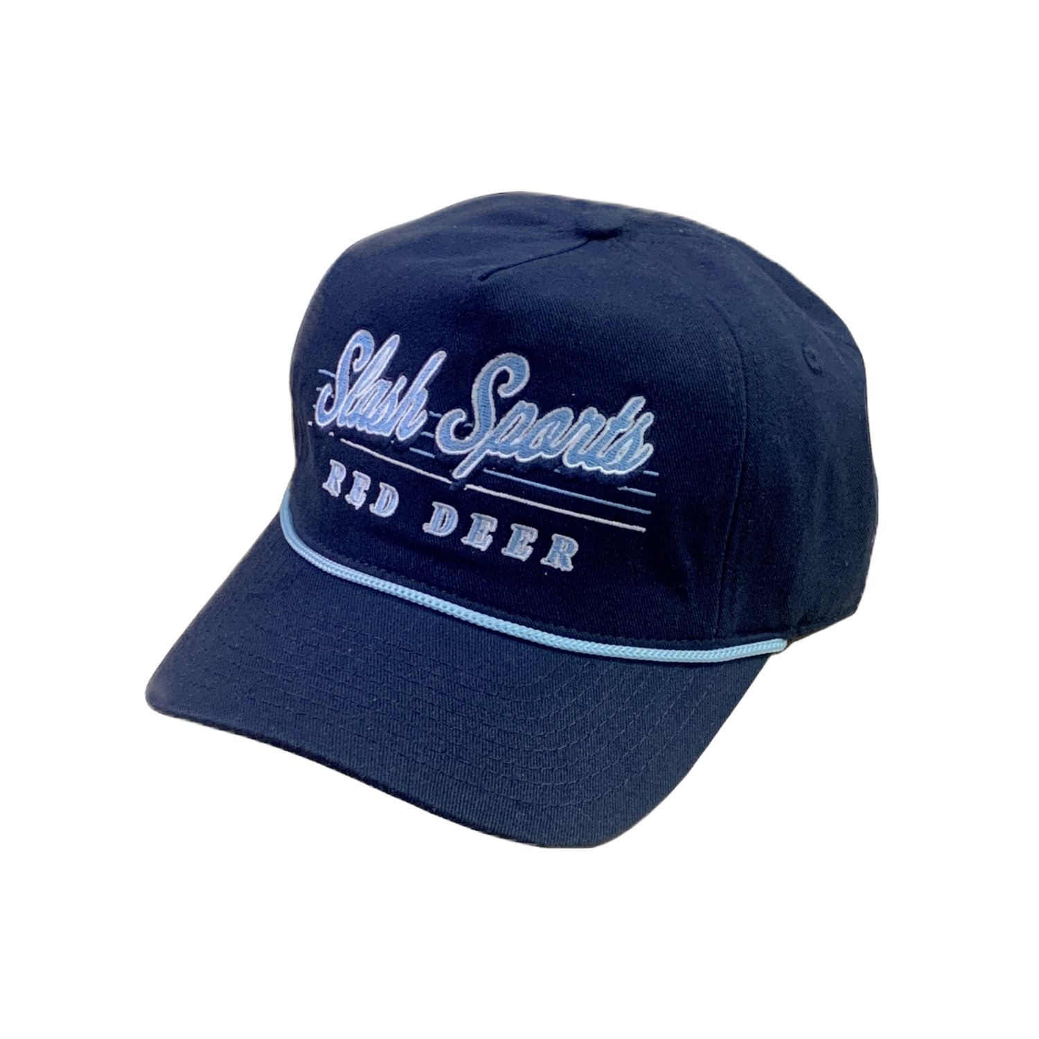 Celly Hockey Slash Sports SnapBack Hat, Colour: Navy, STYLE: Red Deer