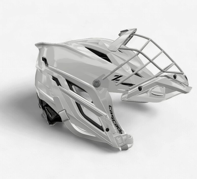 Cascade Z Field Lacrosse Helmet, Colour: White/Pearl White Mask, Size: OSFM