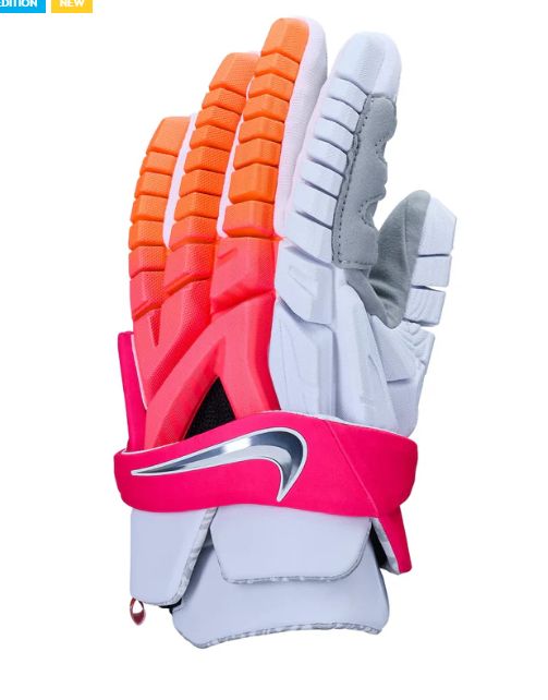 NIKE PREMIER ELITE LACROSSE GLOVES - LIMITED EDITION SUNSET, Size: MED