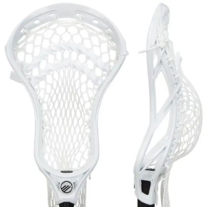 MAVERIK KINETIK 3 LACROSSE HEAD - STRUNG, Colour: WHITE HEAD / WHITE MESH