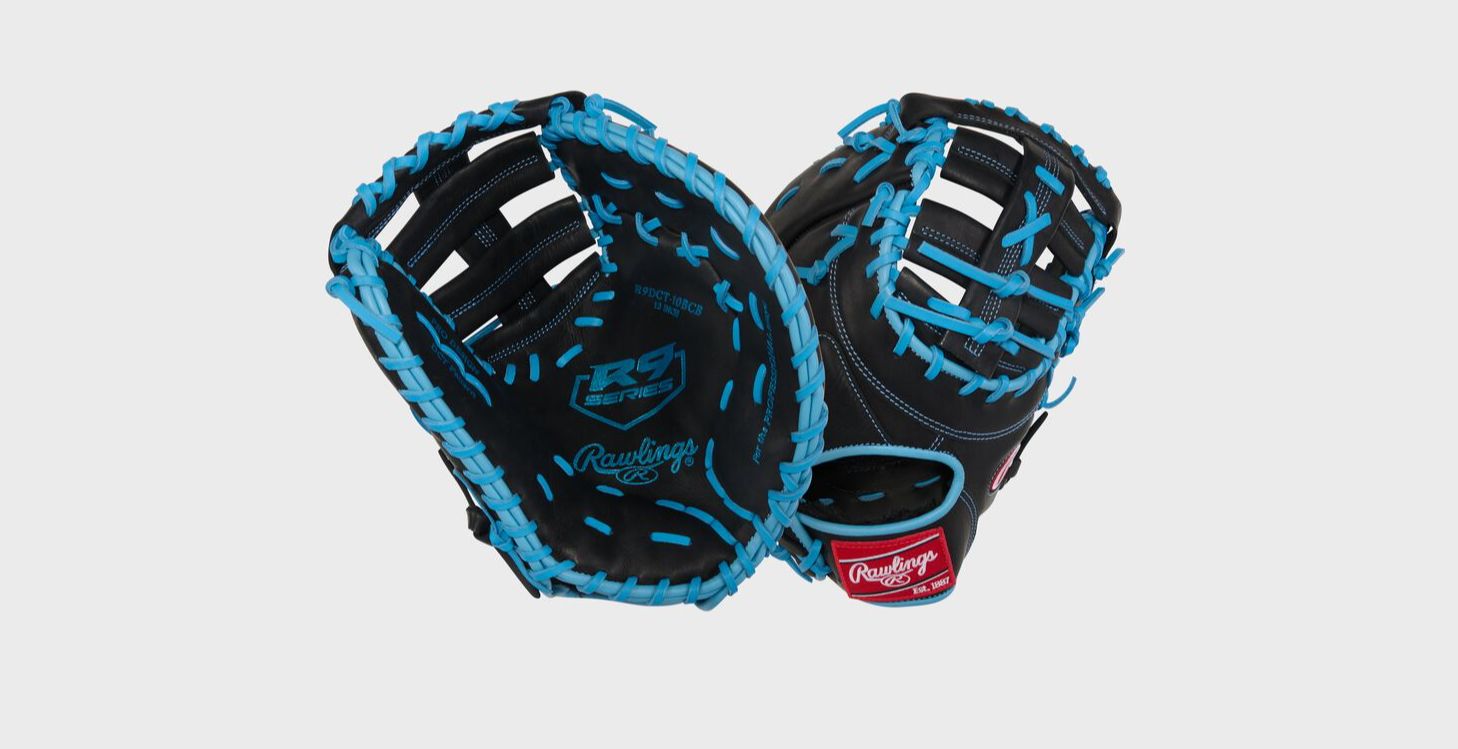 RAWLINGS "R9 SERIES" FIRST BASE MITT BASEBALL GLOVE 12.5" RHT - R9DCT-10BCB-RHT