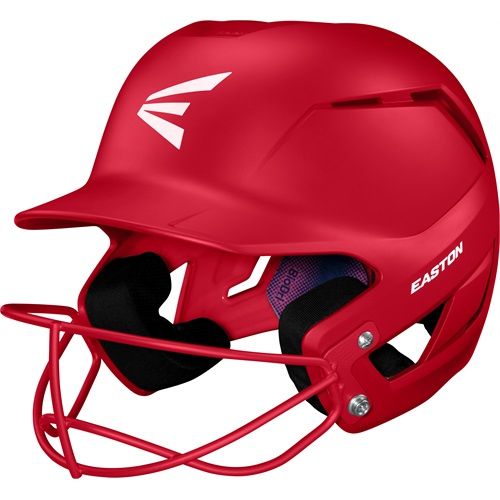 EASTON Z50 MATTE BATTING HELMET WITH SOFTBALL MASK, Colour: MATTE RED, Size: S/M