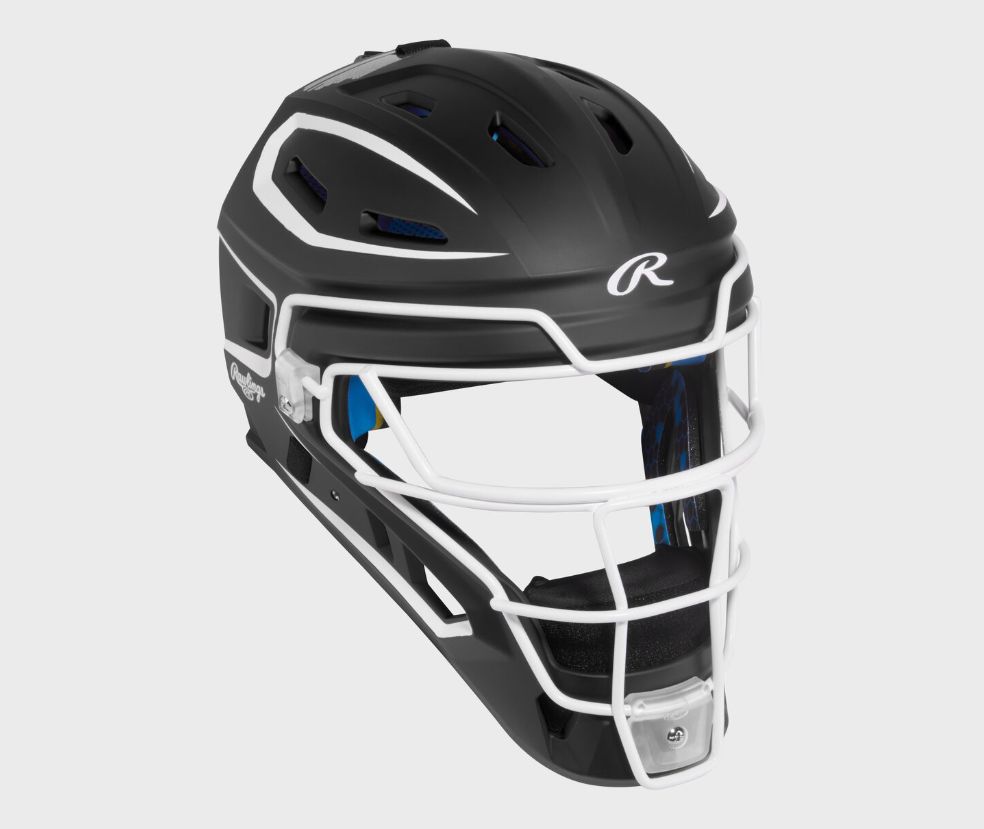 RAWLINGS MACH PRO CATCHERS HELMET, Colour: Black, Size: Junior