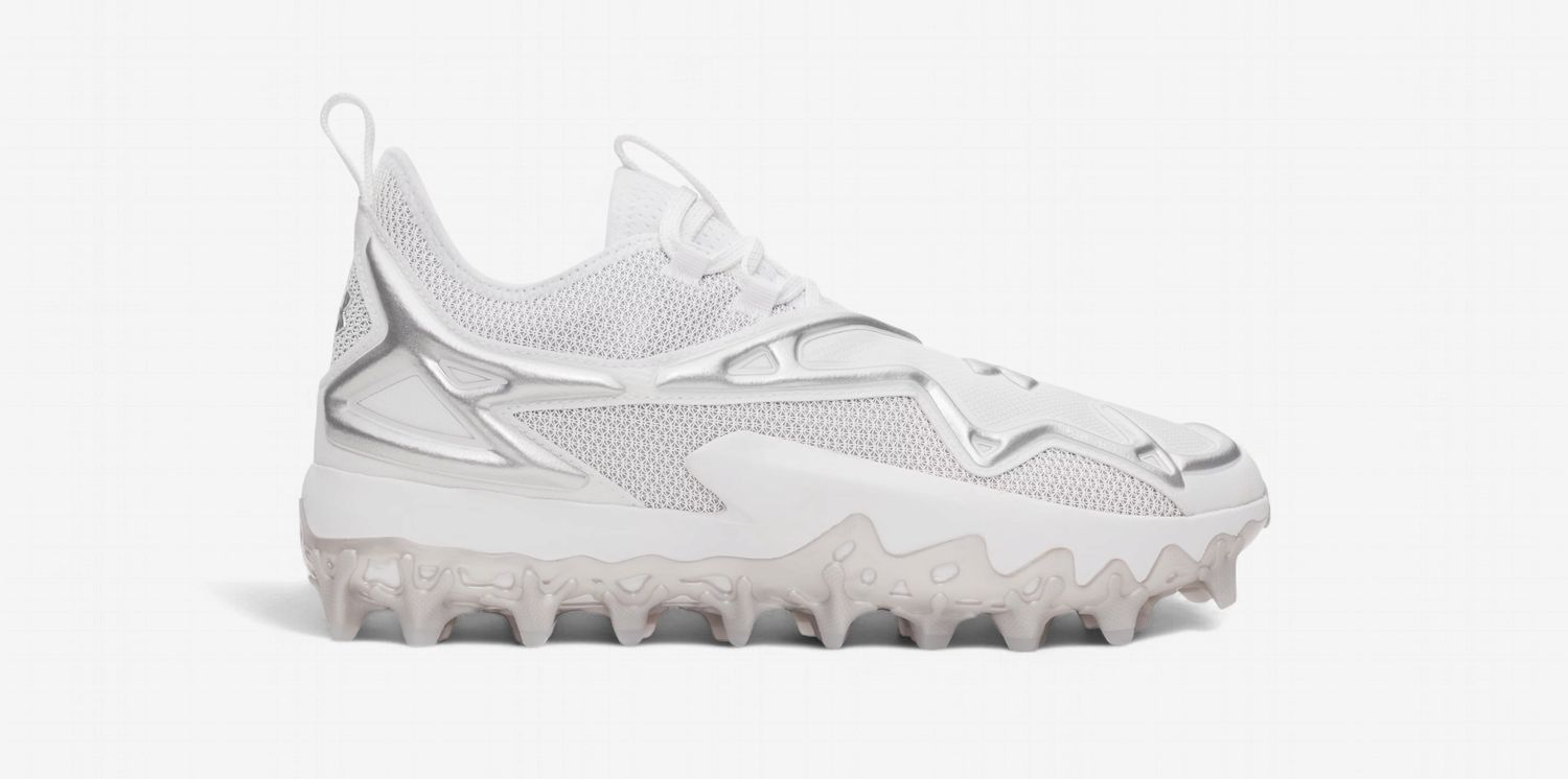 Under Armour Harper 11 Pro TPU Low, Colour: White/Silver, Size: 8