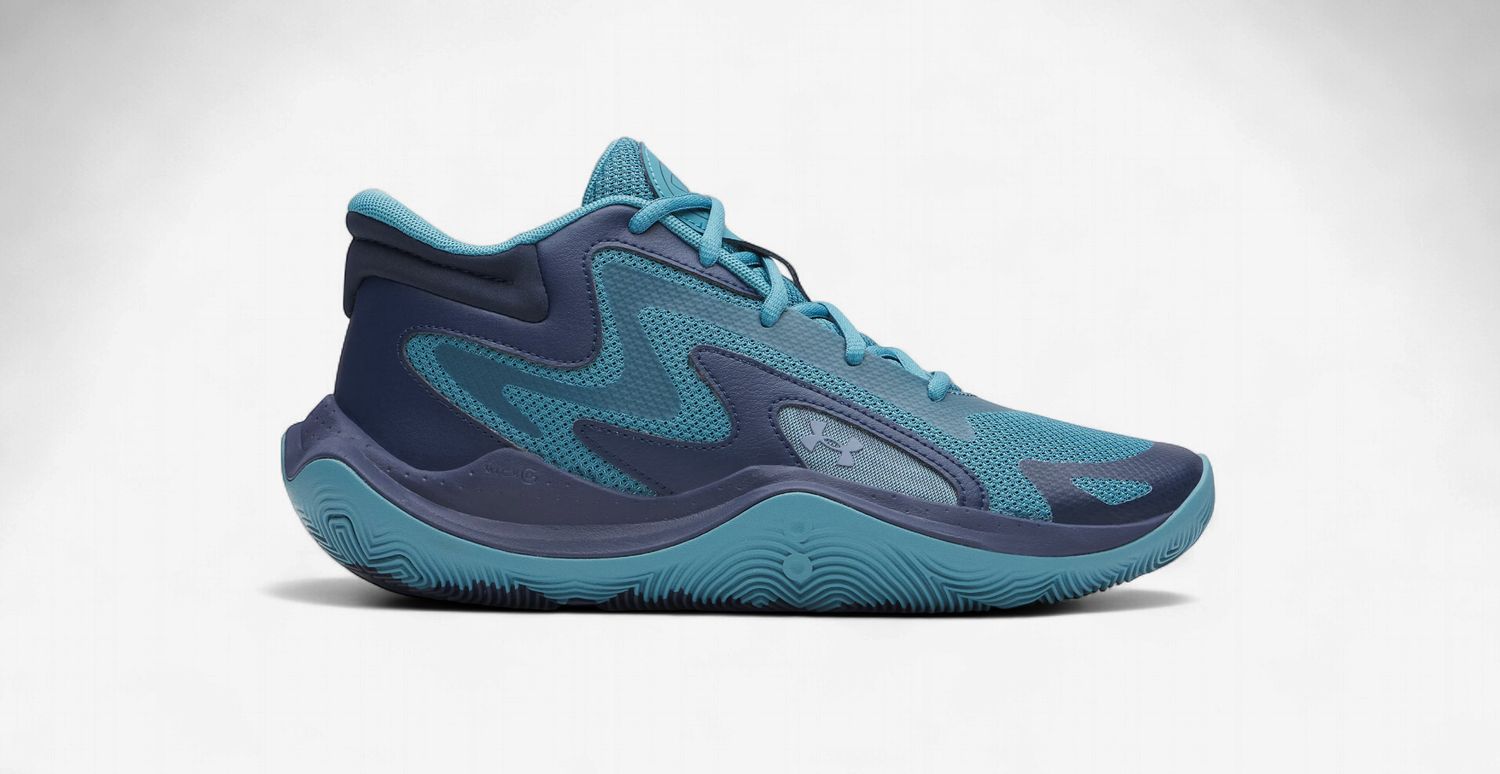 Under Armour Jet 25 Adult Basketball Shoes, Colour: Boundless Blue /Metallic Gravel, Size: M7/W8.5