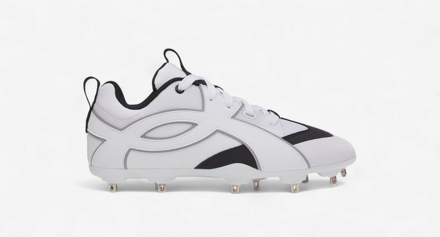 Under Armour Yard Icon MT Men's Baseball Cleats, COLOR: White/Black, Size: 8
