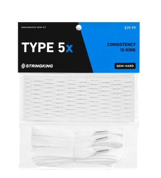STRINGKING MESH AND STRING KIT, Colour: WHITE MESH/WHITE STRINGS, MESH TYPE: 5X