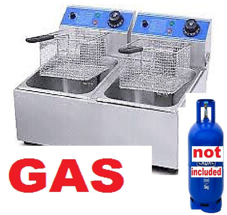 Gas double chips fryer