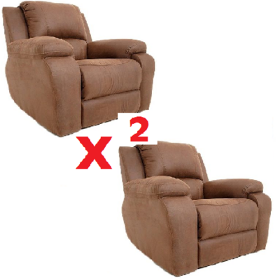 2 Suede Micro Fabric Recliner
