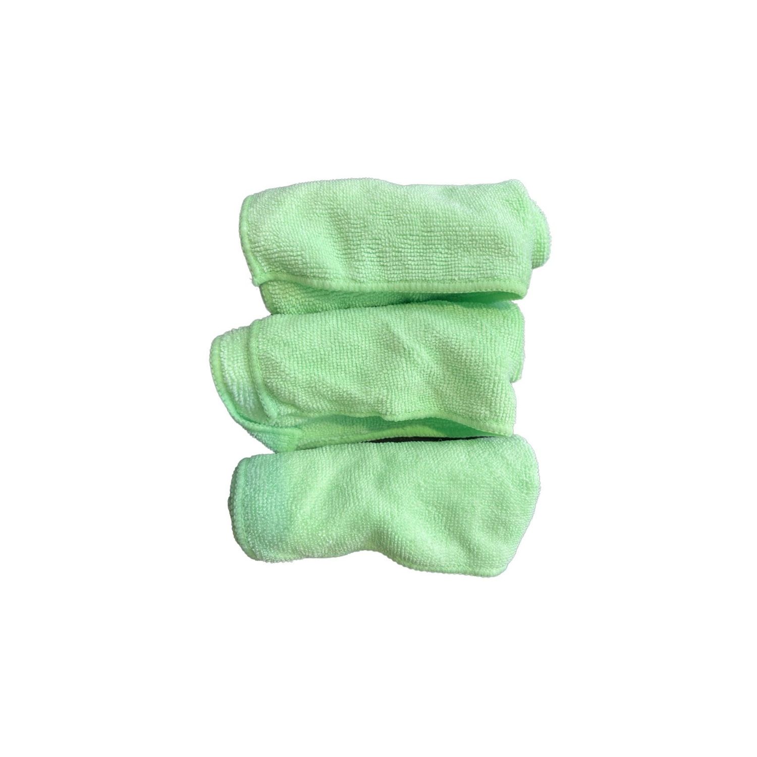 GREEN MICROFIBER TOWEL (3 PACK)
