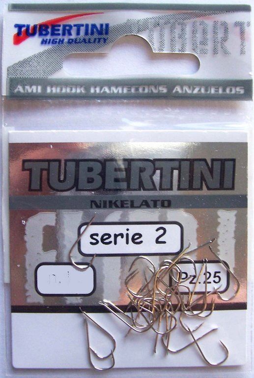 TUBERTINI SERIES 2 NICKEL BARBED SPADE END HOOK