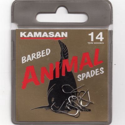KAMASAN ANIMAL BARBED SPADE END HOOK