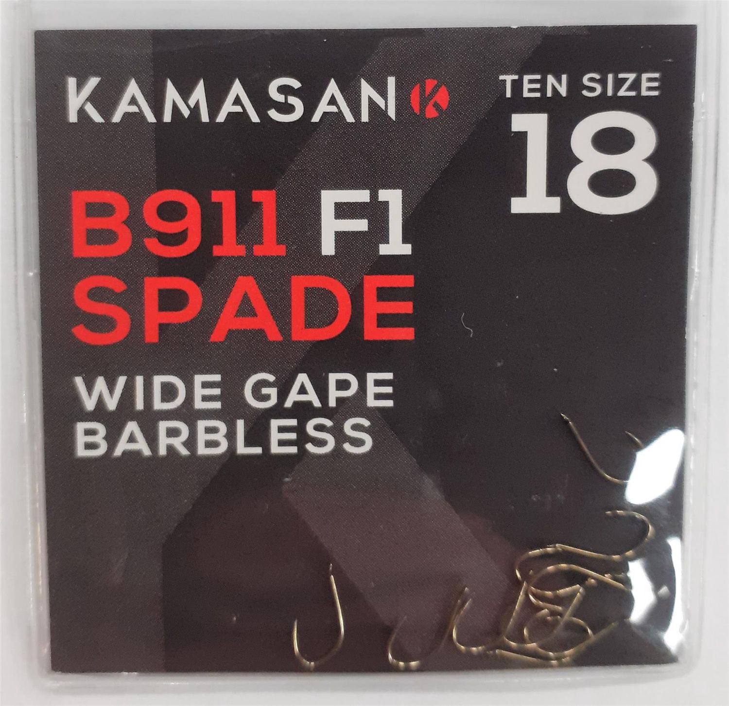 KAMASAN B911F1 BARBLESS SPADE END HOOK