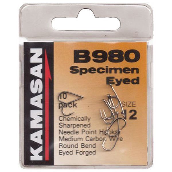KAMASAN B980 BRONZE BARBED SPECIMEN EYED HOOK