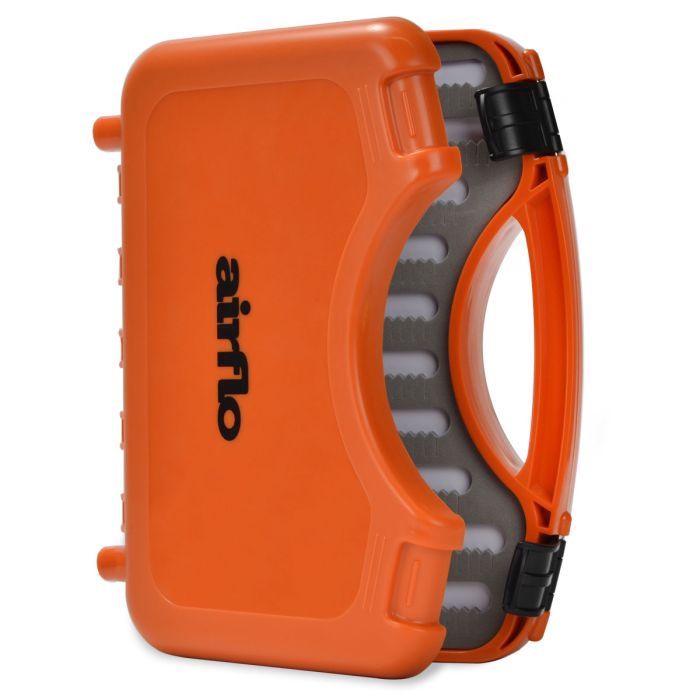 AIRFLO COMPETITOR DOUBLE SIDED FLY BOX ORANGE - SLOTTED FOAM