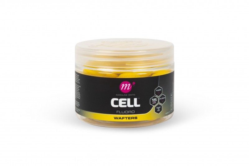 MAINLINE FLUORO WAFTERS 15MM - CELL, Colour: Yellow