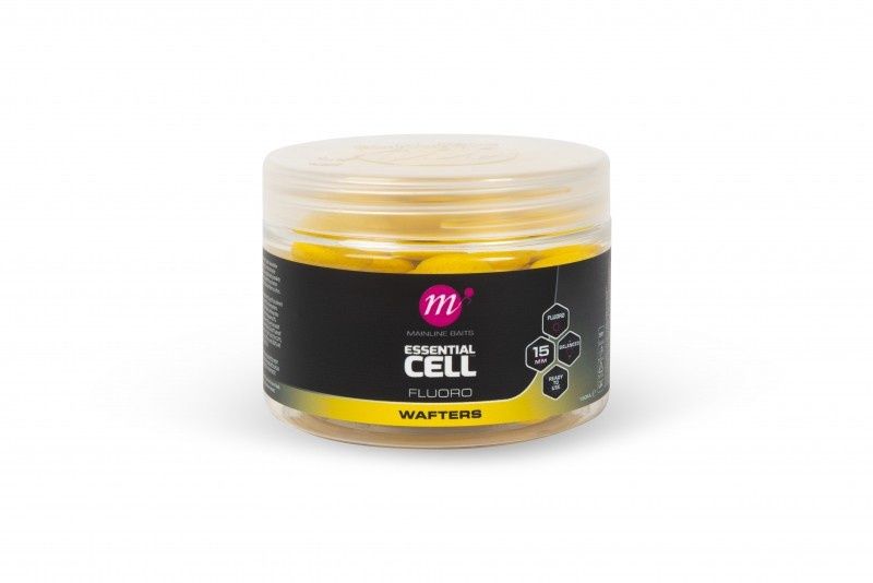 MAINLINE FLUORO WAFTERS 15MM - ESSENTIAL CELL, Colour: Yellow