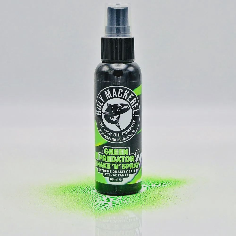 HOLY MACKEREL SHAKE N SPRAY 60ML, Colour: Green Predator