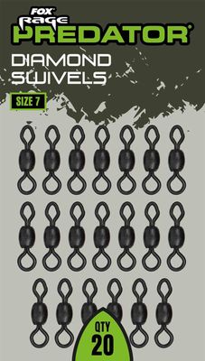 FOX RAGE PREDATOR DIAMOND SWIVELS - SIZE 7