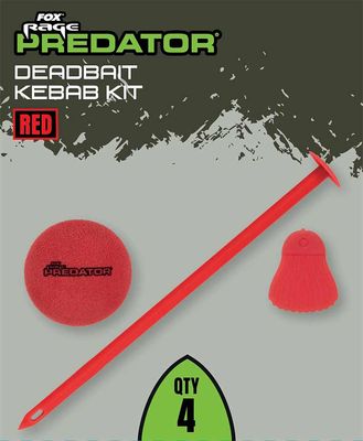 FOX RAGE PREDATOR DEADBAIT KEBAB KIT - RED