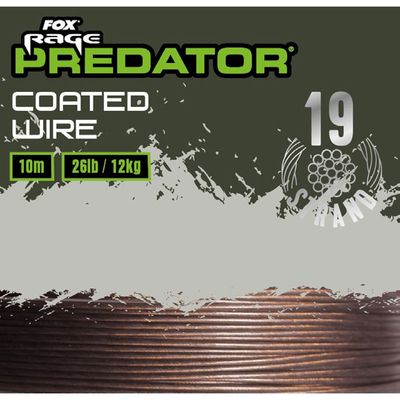 FOX RAGE PREDATOR 49-STRAND COATED WIRE 10M INCL CRIMPS