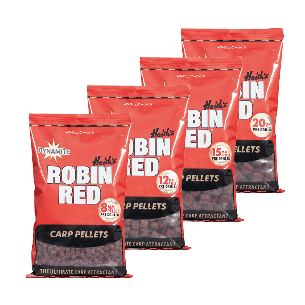 DYNAMITE BAITS ROBIN RED PRE-DRILLED CARP PELLETS - 900G