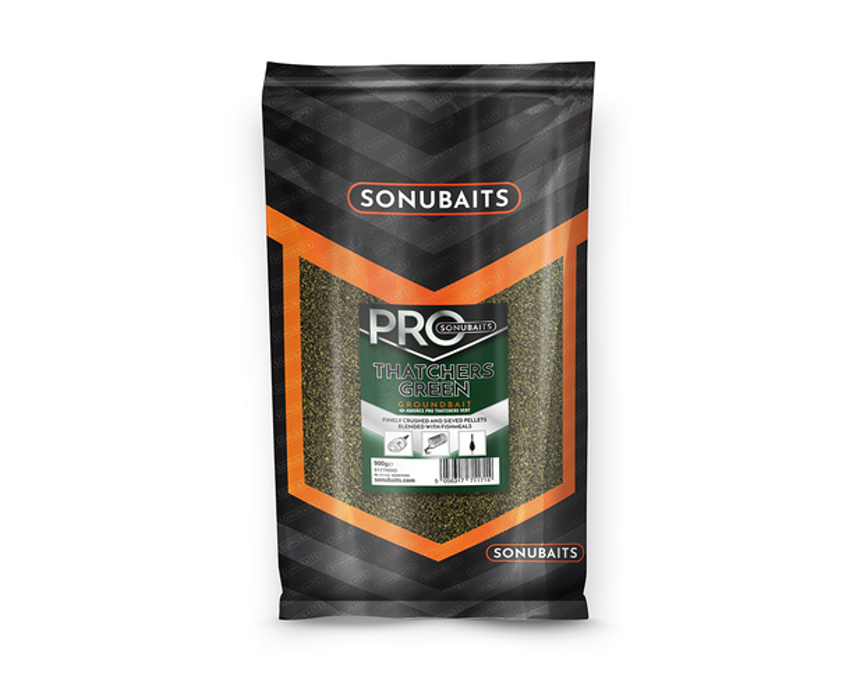 SONUBAITS PRO THATCHERS GROUNDBAIT 900G, Colour: Green