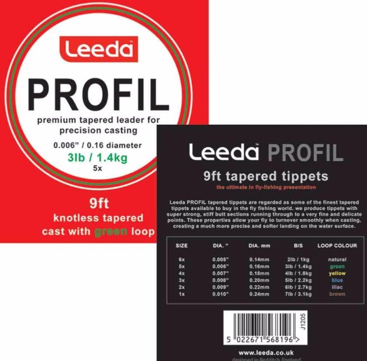 LEEDA PROFIL CASTS TAPERED TIPPET LEADERS