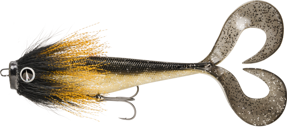 RAPALA SOFT OLIO PRE-RIGGED MUSTACHE, Colour: BLACK WIDOW