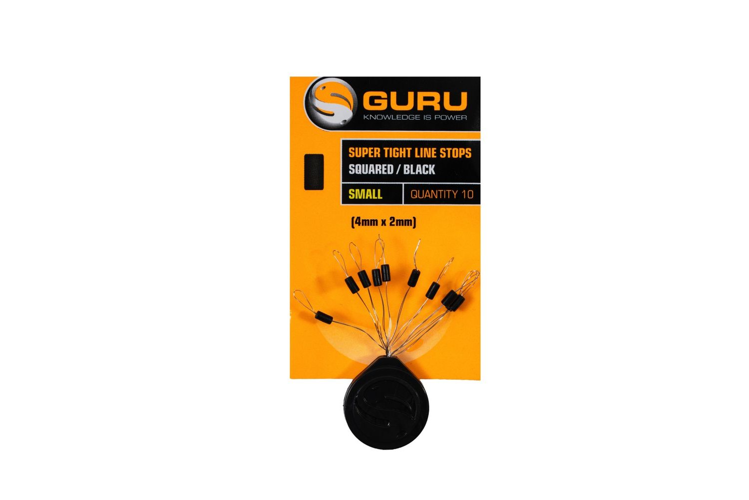 GURU SUPER TIGHT LINE STOPS SQUARED BLACK, Size: Small