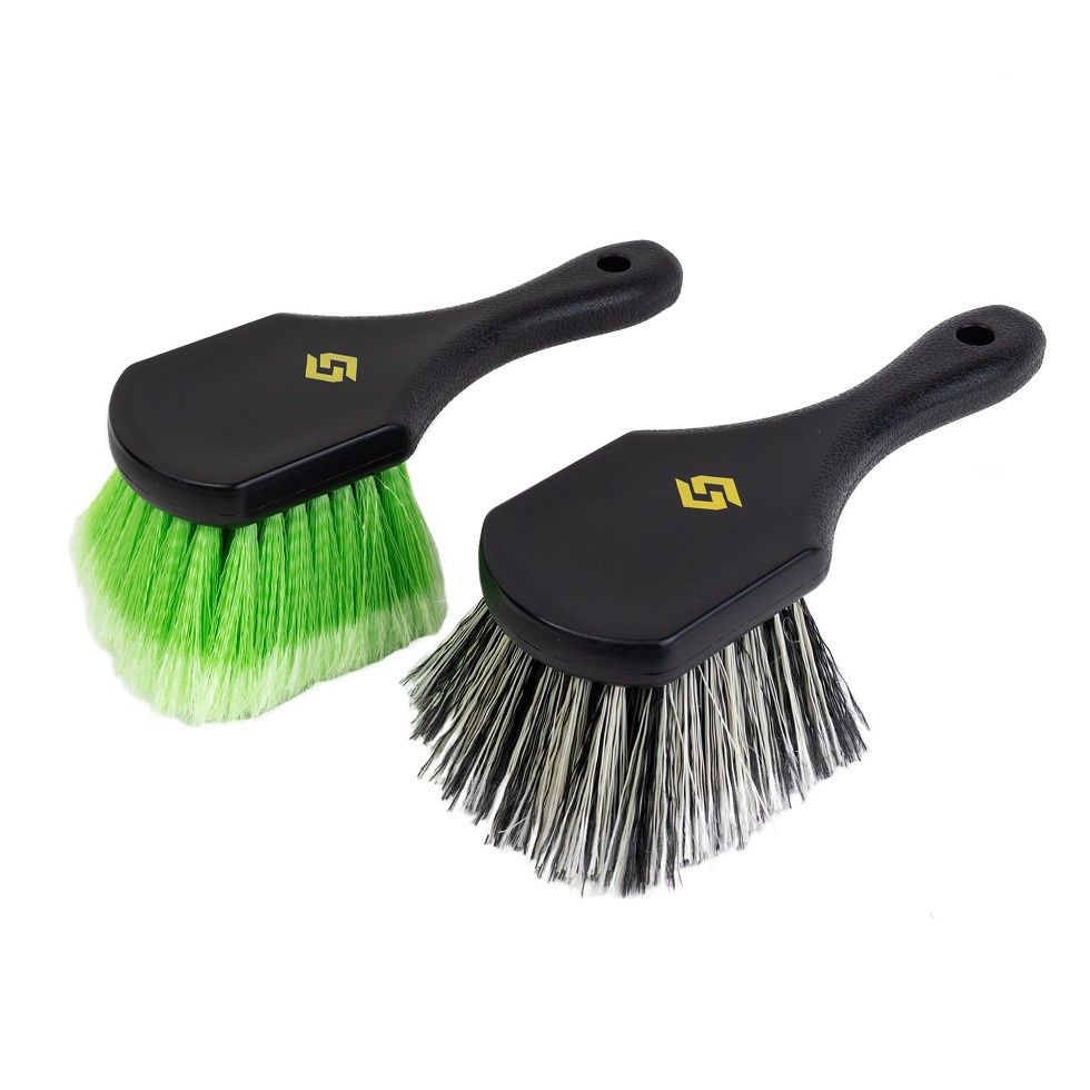 Short Handle Soft Bristles Wheel Brush
