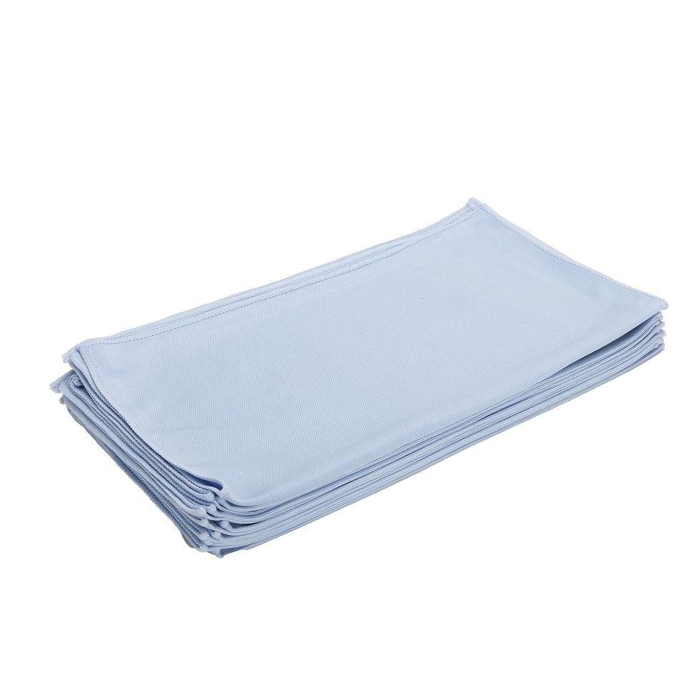 Silky Glass Cleaning Microfiber Towel 290 GSM, 16"x16", Blue