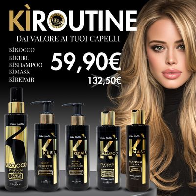 KìROUTINE - 5 prodotti Kìkocco, Kìshampoo, Kìmask, Kìkurl, Kìrepair