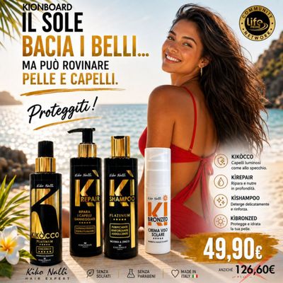 KIKOCCO INSTANT LAMINATION 100 ML + KI REPAIR + KI SHAMPOO + CREMA VISO SOLARE 50 ML KIKOCCO INSTANT LAMINATION 100 ML + KI REPAIR + KI SHAMPOO + CREMA VISO SOLARE 50 ML