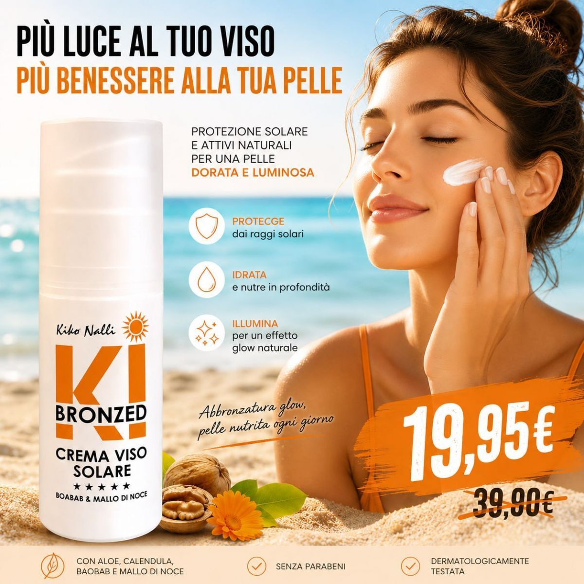 KI BRONZED – CREMA VISO SOLARE GLOW