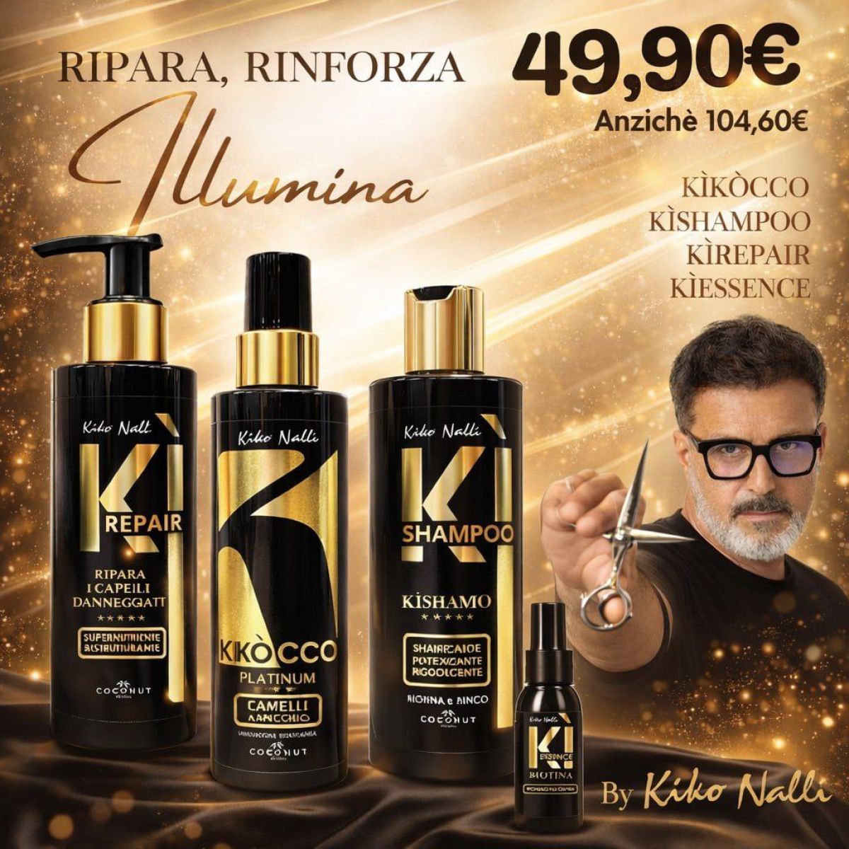 KIKOCCO INSTANT LAMINATION 100 ML + KI-SHAMPOO + KI-REPAIR + KI-ESSENCE