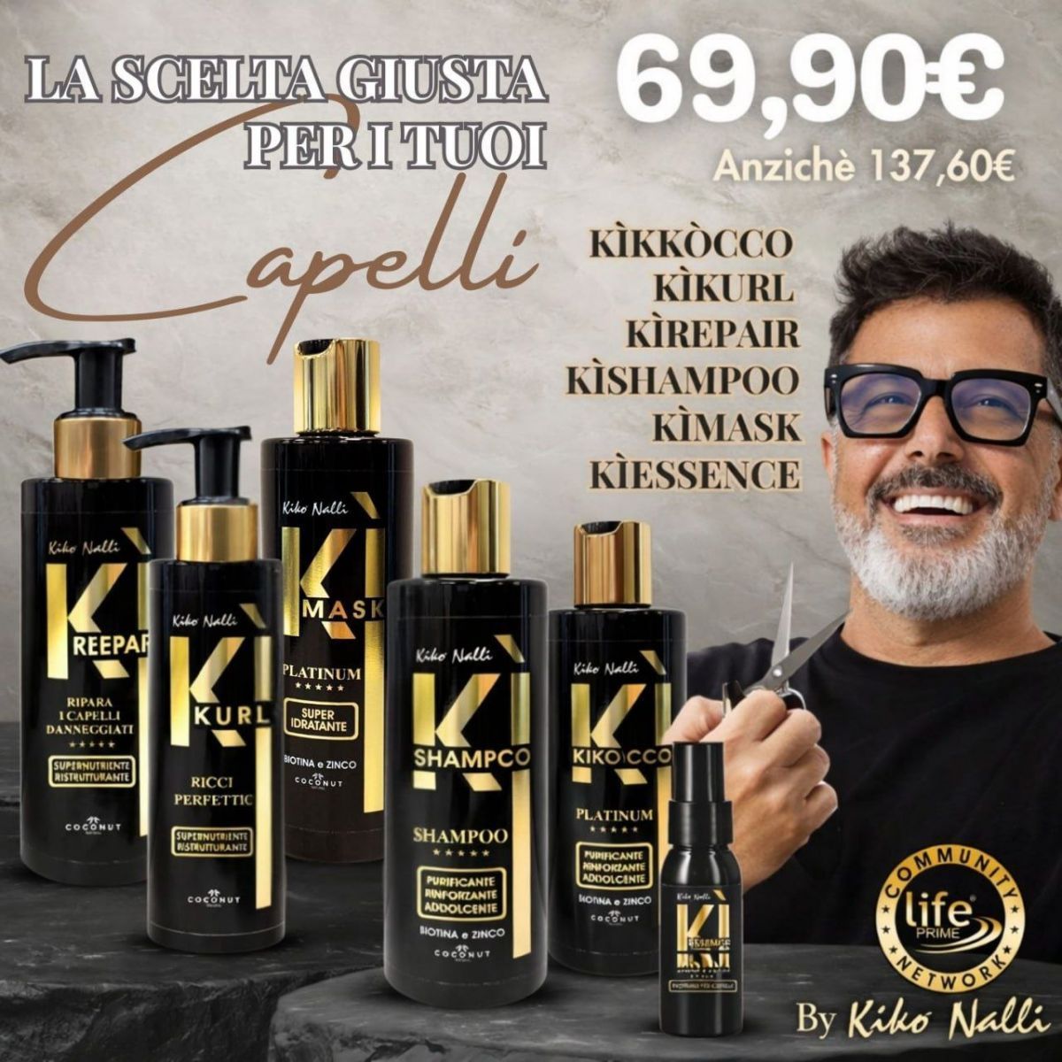 KIKOCCO INSTANT LAMINATION 100 ML + KI-KURL + KI-REPAIR + KI-SHAMPOO + KI-MASK + KI-ESSENCE