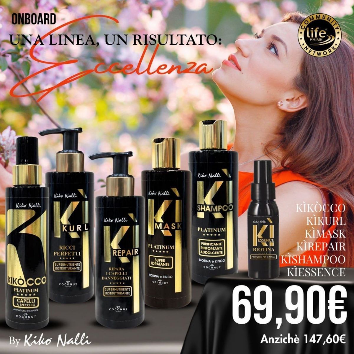 KIT ON BOARD: KIKOCCO INSTANT LAMINATION 100 ML + KI-KURL + KI-REPAIR + KI-SHAMPOO + KI-MASK + KI-ESSENCE